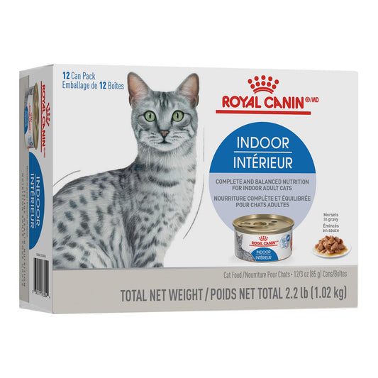 Royal Canin Adult Feline Health Nutrition Morsels in Gravy Cat Food for Indoor Cats, 3 oz can (12-Count) - Available at All In One Marketplace Canada