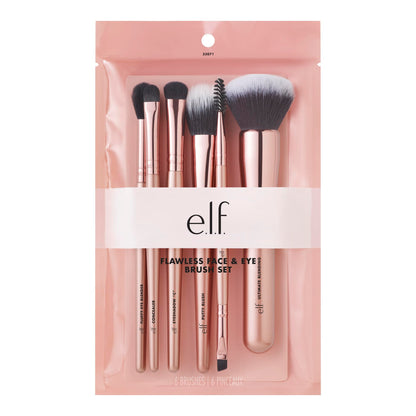 e.l.f. Flawless Face Kit, 6-Piece Brush Collection, Brushes For Face, Eyes & Brows, Vegan & Cruelty-Free - Available at All In One Marketplace Canada