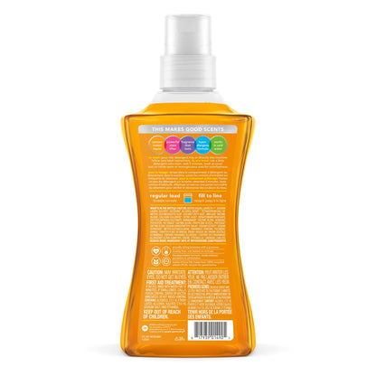 Method Liquid Laundry Detergent, Hypoallergenic + Biodegradable Formula, Plant-Based Stain Remover, Ginger Mango Scent, 66 Loads per 1.5 Liter Bottle, 4 Pack (264 Total Loads), Packaging May Vary