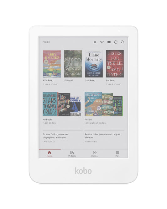 Kobo Clara Colour | Colour eReader | 6” Glare-Free Colour E Ink Kaleido 3 Display | Dark Mode Option | Waterproof | Audiobooks | 16GB of Storage (White)