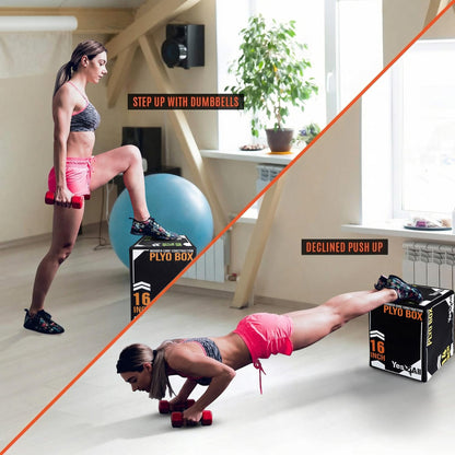 Yes4All 3 in-1 Soft Plyo Box, Model Foam Core, Wooden Core, Foam Box for Exercise, MMA, Training, Available in 4 Sizes Yes4All