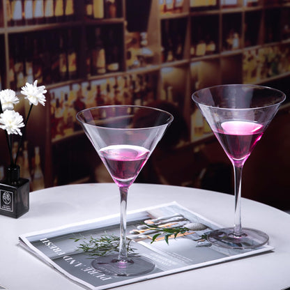 Handblown Crystal Martini Glasses Set of 4-9.5 oz Coupe Glass Set with Stem - Elegant Cocktail Glasses for Bar, Margarita, Cosmopolitan, Manhattan, Gimlet - Unique Gift for Christmas 🍁 All In One Marketplace Canada