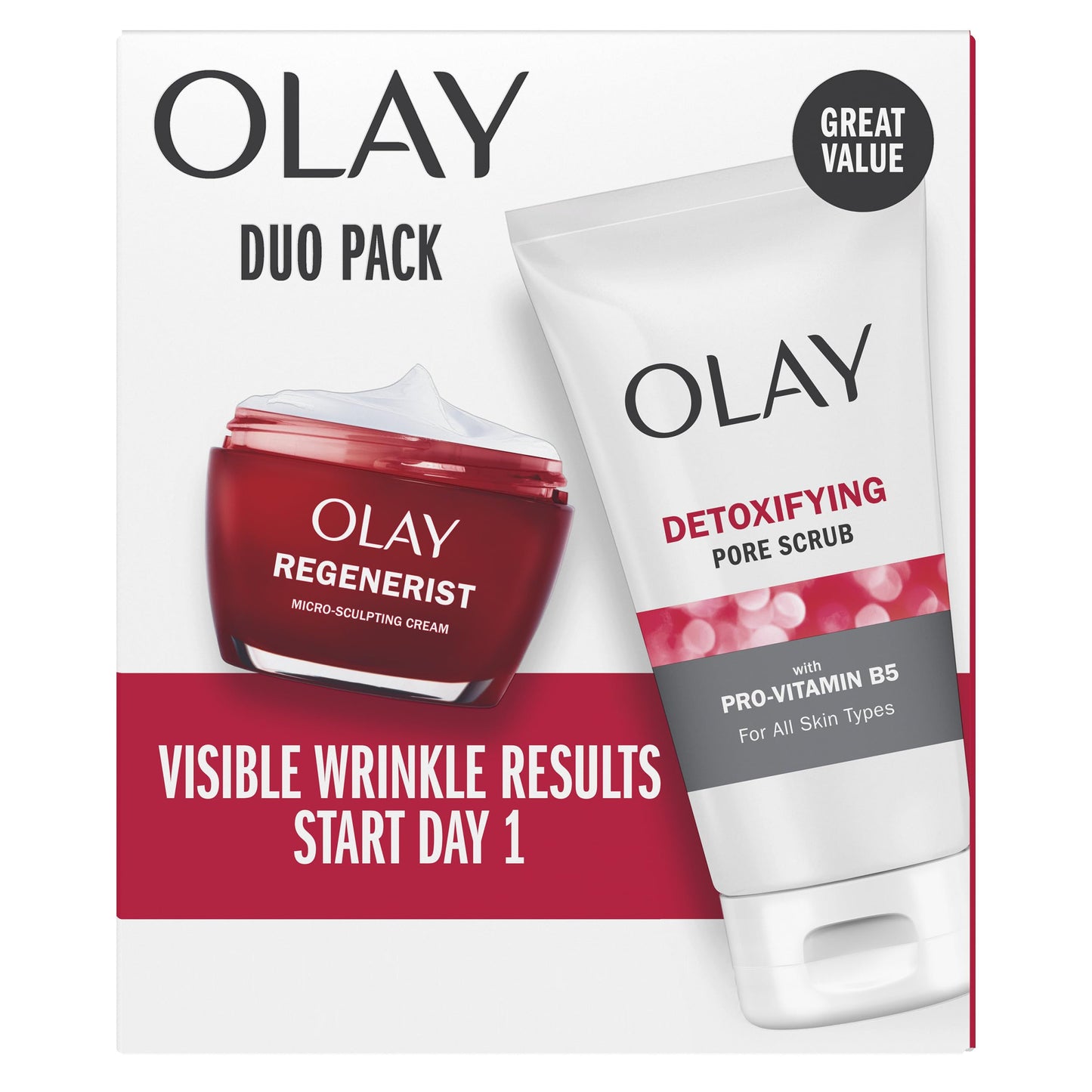 Olay Regenerist Advanced Anti Aging Duo Pack, Micro-sculpting Cream with Hyaluronic Acid and Niacinamide 50 mL, Pore Cleanser, 150 mL 🍁 All In One Marketplace Canada