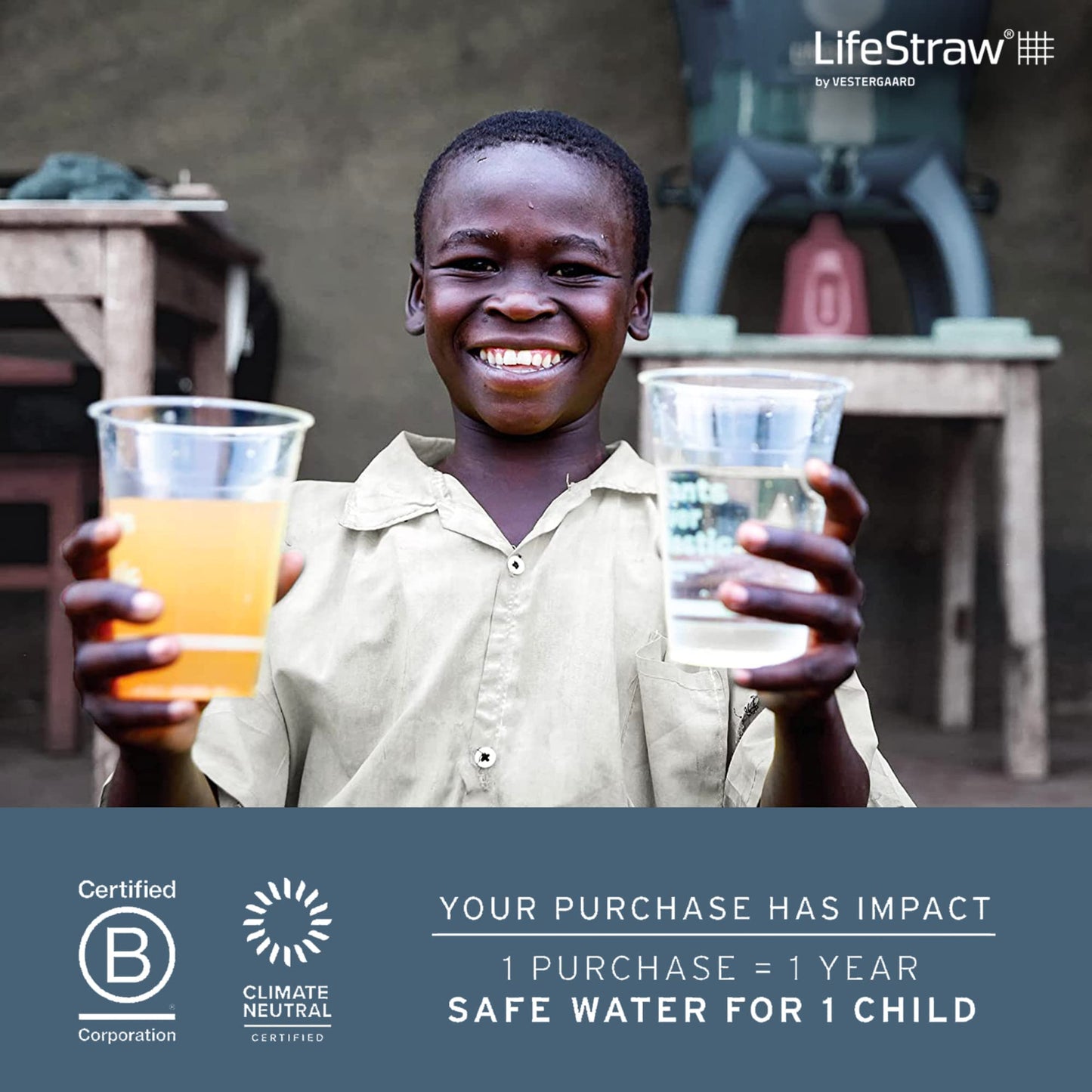 LifeStraw Personal Water Filter for Hiking, Camping, Travel, and Emergency Preparedness, Green