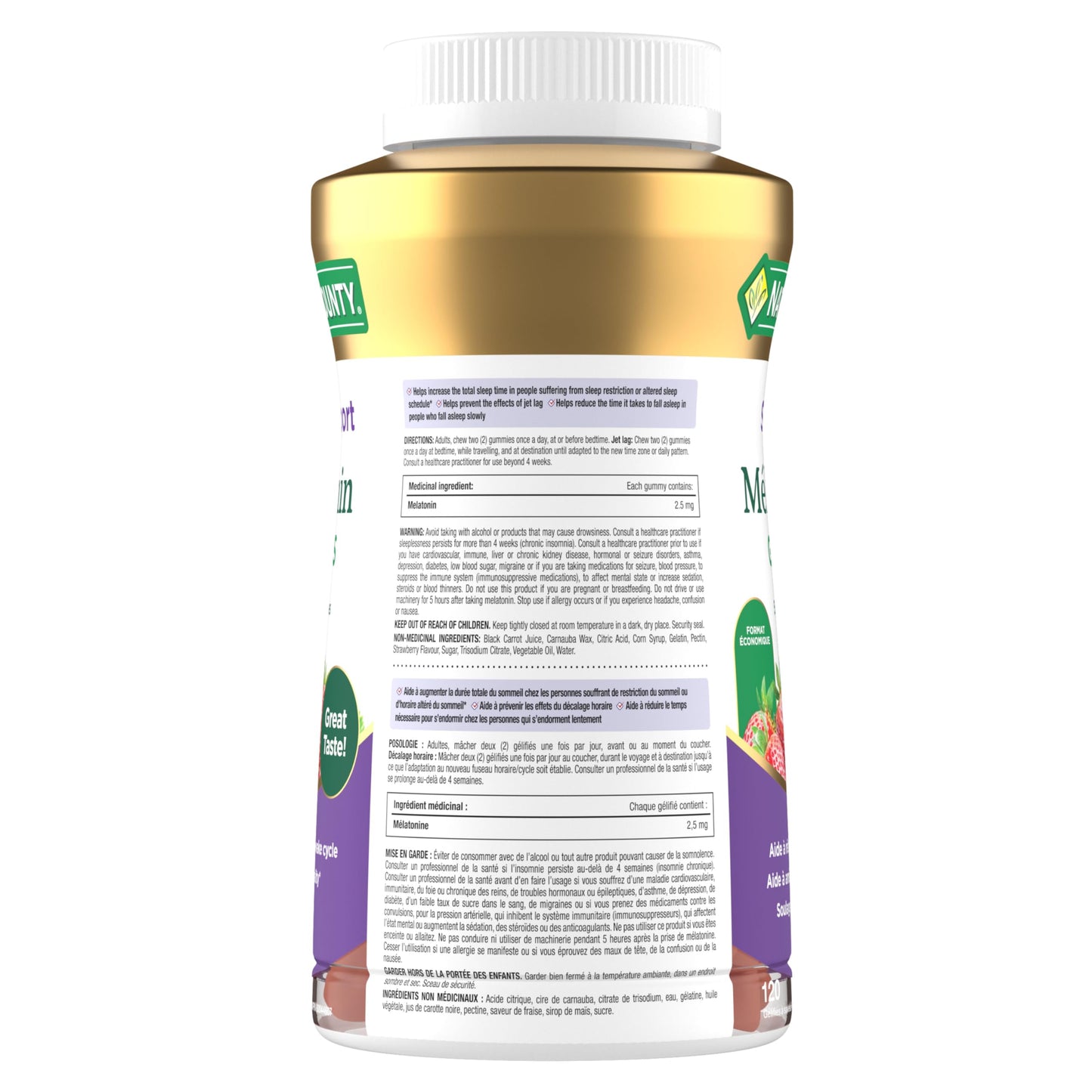 NATURE'S BOUNTY Melatonin, 2.5mg, Re-Sets the Body's Sleep Cycle & Improve Sleep Quality, 300 g - Available at All In One Marketplace Canada