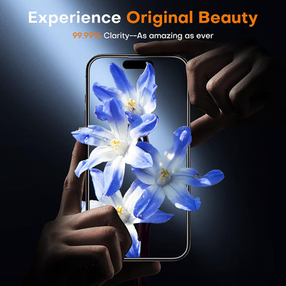 TOCOL 2 Pack for iPhone 16 Pro Screen Protector [Instant Installation][Auto-Dust Removal][HD Clear], Unbreakable 9H+Hardness Shatterproof Tempered Glass [Bubble Proof]