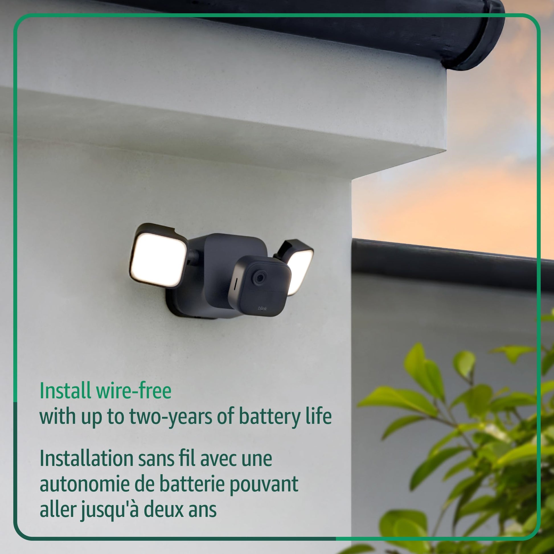 Blink Outdoor 4 Floodlight Camera — Wireless smart security camera, 700 lumens, two-year battery life, enhanced motion detection, Sync Module Core included — 1-camera system - Available at All In One Marketplace Canada