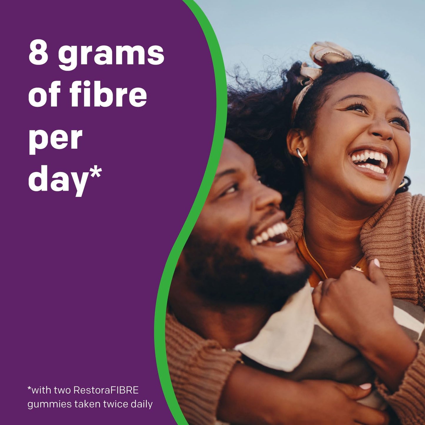 RestoraFIBRE+ Energy Daily Prebiotic Fibre Supplement Gummies for Adults, Promotes Regularity and A Healthy Digestive System and Supports Energy Metabolism, Packed with B Vitamins, 115 Count - Available at All In One Marketplace Canada