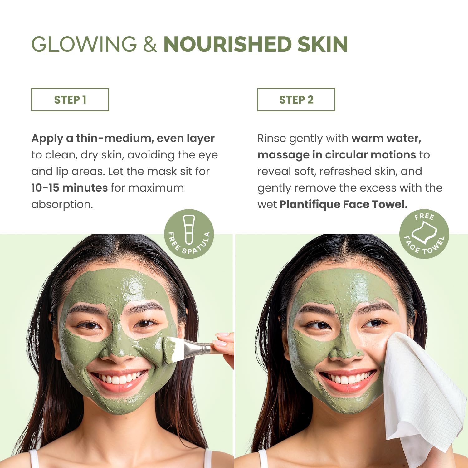 PLANTIFIQUE Clay Mask with Avocado & Superfoods - Korean Face Masks Skincare Products - Dermatologically Tested - Masque Visage Beauté - Gift Idea, 110g / 3.88 fl oz - Available at All In One Marketplace Canada