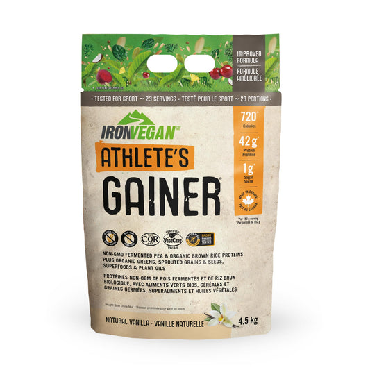 Athlete's Gainer Protein Powder, Natural Vanilla Flavour, 4.5 kg | Vegan and Non-GMO