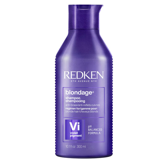 Redken Blondage Purple Toning Shampoo, Neutralizes Brassy Tones In Bleached Or Highlighted Hair, Anti-Brass Shampoo For Blonde Hair, 300ml - Available at All In One Marketplace Canada