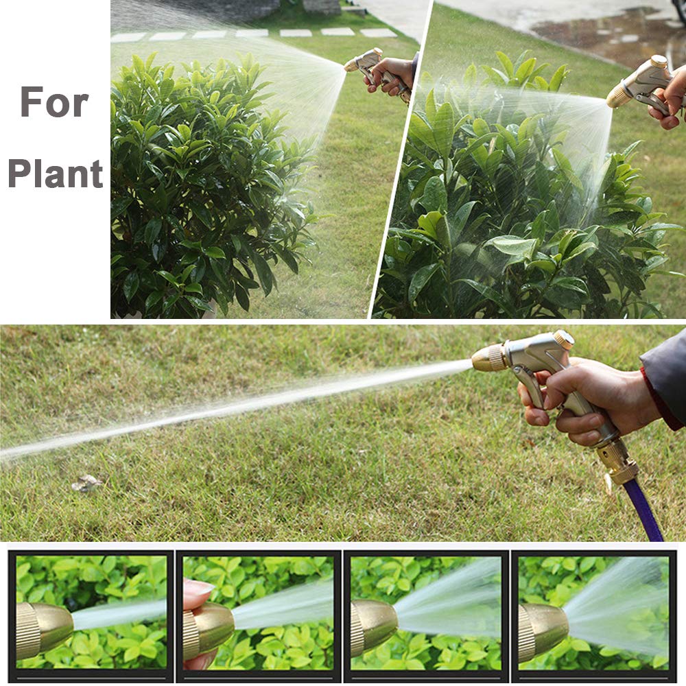 FANHAO Garden Hose Nozzle Sprayer, 100% Heavy Duty Metal Handheld Water Nozzle High Pressure in 4 Spraying Modes for Hand Watering Plants and Lawn, Car Washing, Patio and Pet - Available at All In One Marketplace Canada