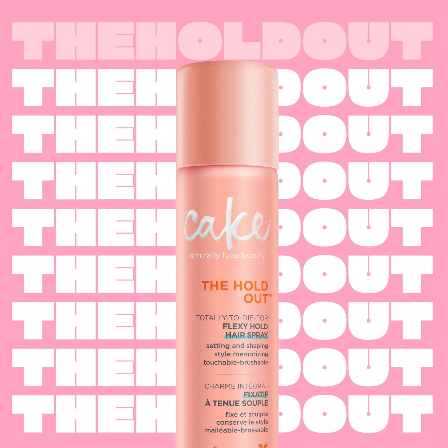 Cake Beauty Hairspray, The Hold Out – For Crunch Free Brushable, Touchable, Flexible Hold & Soft Volume – Vitamin E & Abyssinian Oil – For All Hair Types- 5.6 Oz. 2 Pack Cake Beauty