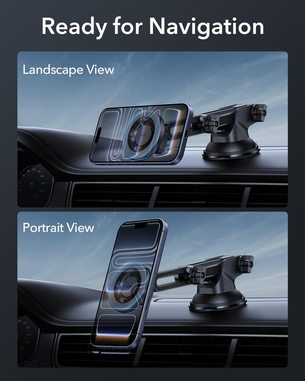 ESR for MagSafe Car Mount, Car Phone Holder for iPhone Duo/18 Pro Max/17-12