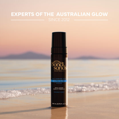 Bondi Sands Self Tanning Foam Ultra Dark| Lightweight Self-Tanner Foam Enriched with Aloe Vera | Coconut scent | suitable for all skin types | Darkest Tan | Streak-Free | Never Orange (200 mL) Bondi Sands