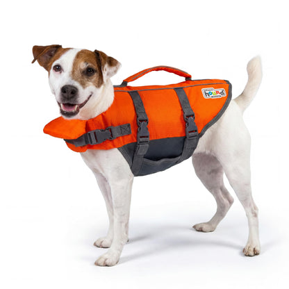 Outward Hound Granby Splash Dog Life Jacket with Handle, Reflective Floating Vest for Swimming & Boating, Maximum Buoyancy, All Skill Levels, Small Dogs & Puppies (16–20" Girth), Orange, Small