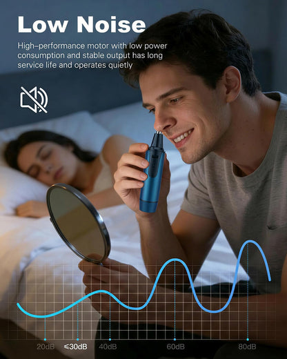Nose Hair Trimmer for Men and Women Professional USB Rechargeable Ear and Nose Trimmer for Ear Eyebrow Facial Hair Trimmer Body Grooming Kit IPX7 Waterproof Dual Edge Blades for Easy Cleansing - Available at All In One Marketplace Canada