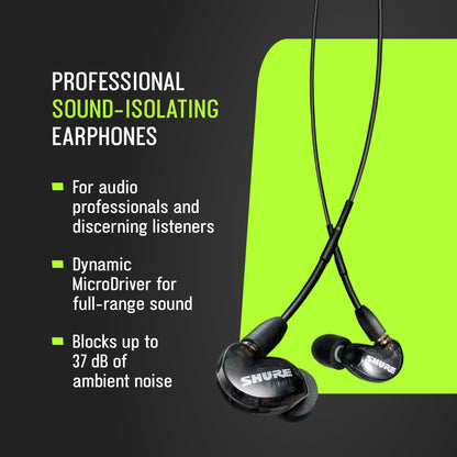 Shure SE215 PRO Sound Isolating Wired Earbuds - Clear Shure