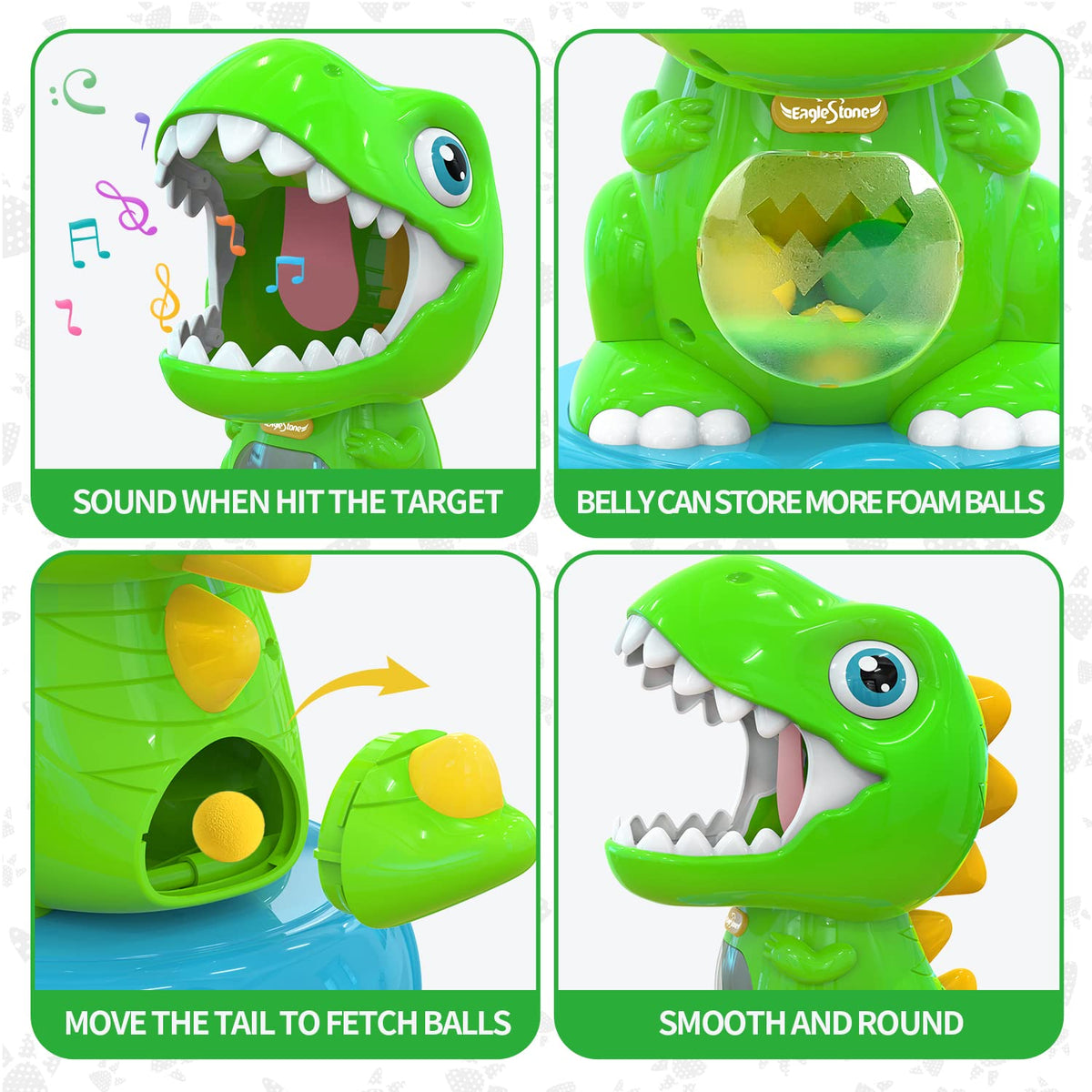 EagleStone Movable Dinosaur Shooting Toys for Kids with Spray, Score, Sound 🍁 All In One Marketplace Canada