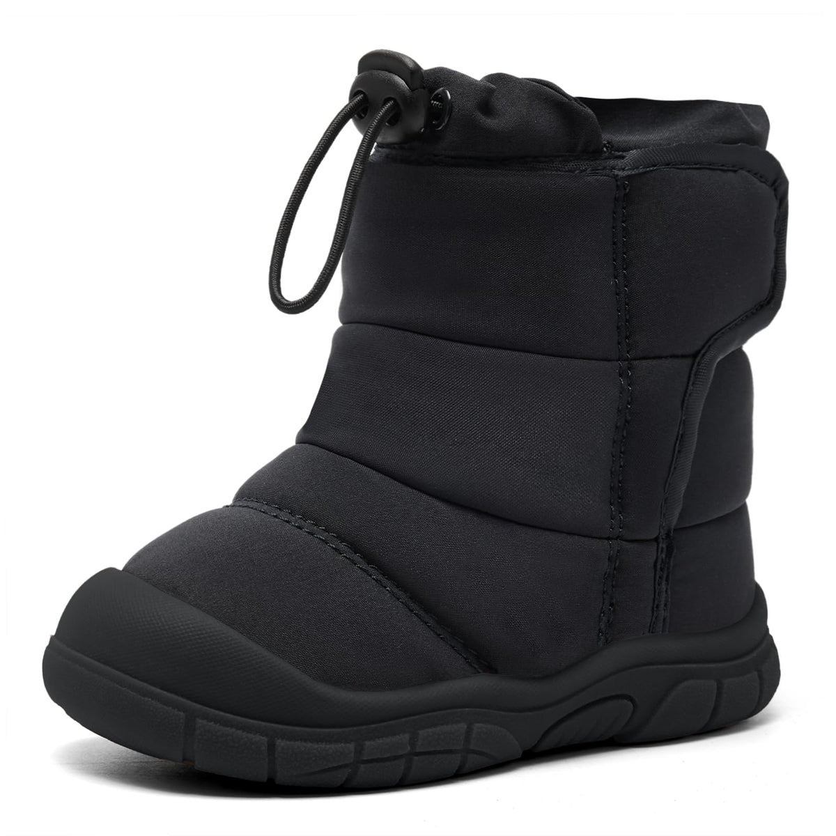 MORENDL Baby Snow Boots Toddler Winter Boots Boy & Girl Walking Shoes Non-Slip Warm Fur Soft Solo Outdoor Booties Black 12-15 Months 🍁 All In One Marketplace Canada