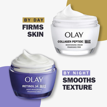 Olay Collagen Peptide Face Moisturizer, Firming Cream for Women, Fragrance-Free, Non-Greasy - Hydrating, Anti-Aging, Anti-Wrinkle, Smoothing of Fine Lines, Tightening Skin Care - Niacinamide, 50 mL