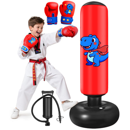 Qoosea Punching Bag for Kids 48in Dinosaur Toys Boxing Bag Set with Gloves 🍁 All In One Marketplace Canada