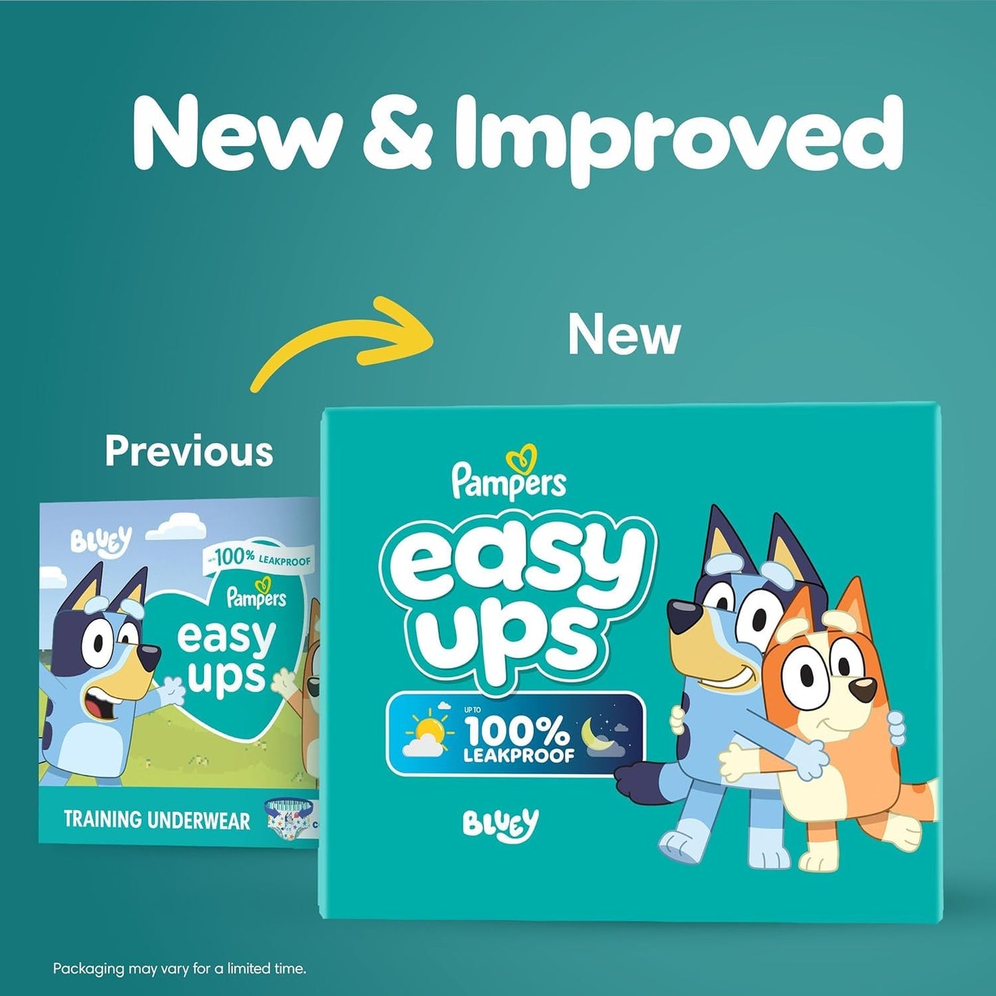Pampers Easy Ups Girls & Boys Potty Training Pants, Size 6 (4T5T), Bluey Absorbent Training Underwear, Up to 100% Leakproof Day and Night, Hypoallergenic, 1 Pack (Count of 104) 🍁 All In One Marketplace Canada