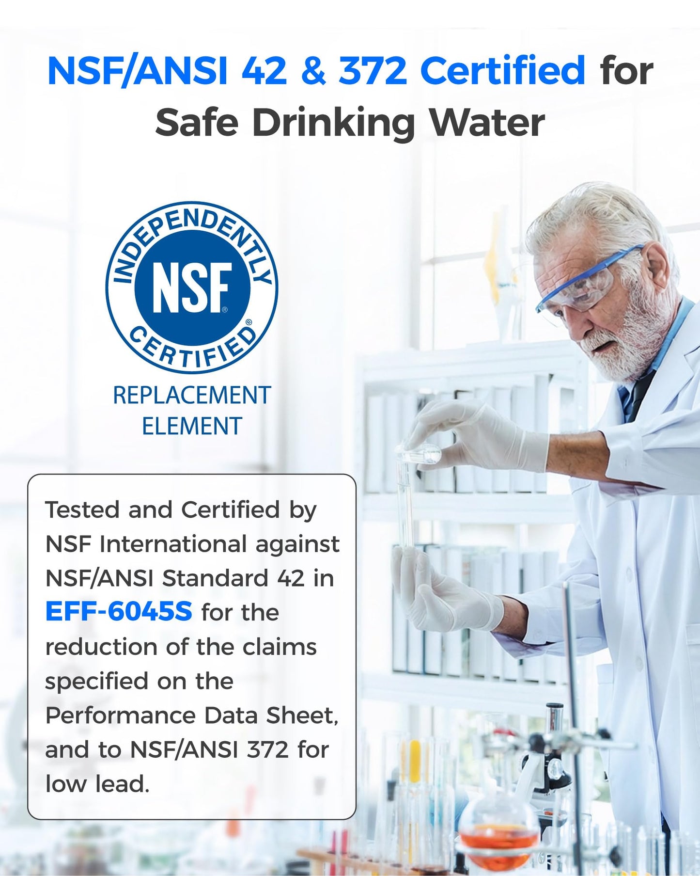 Waterdrop WD-F45 Replacement for Samsung® DA97-17376B, HAF-Qin/EXP, DA97-08006C, RF28R7201SR, RF28R7351SG, Refrigerator Water Filter, 3 Filters - Available at All In One Marketplace Canada