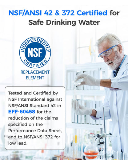 Waterdrop WD-F45 Replacement for Samsung® DA97-17376B, HAF-Qin/EXP, DA97-08006C, RF28R7201SR, RF28R7351SG, Refrigerator Water Filter, 3 Filters - Available at All In One Marketplace Canada