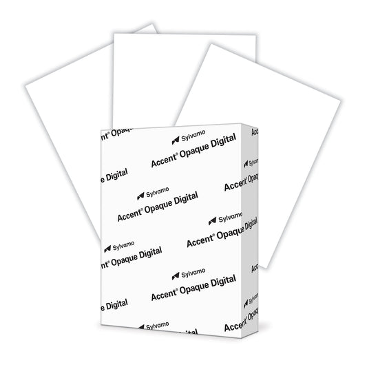 Papier cartonné Accent Opaque blanc 8,5 po x 11 po, 100 lb, 271 g/m² – 200 feuilles (1 ramette) – Papier cartonné épais de qualité supérieure à surface lisse, papier d'impression pour invitations, cartes, menus, cartes de visite – 1188091R