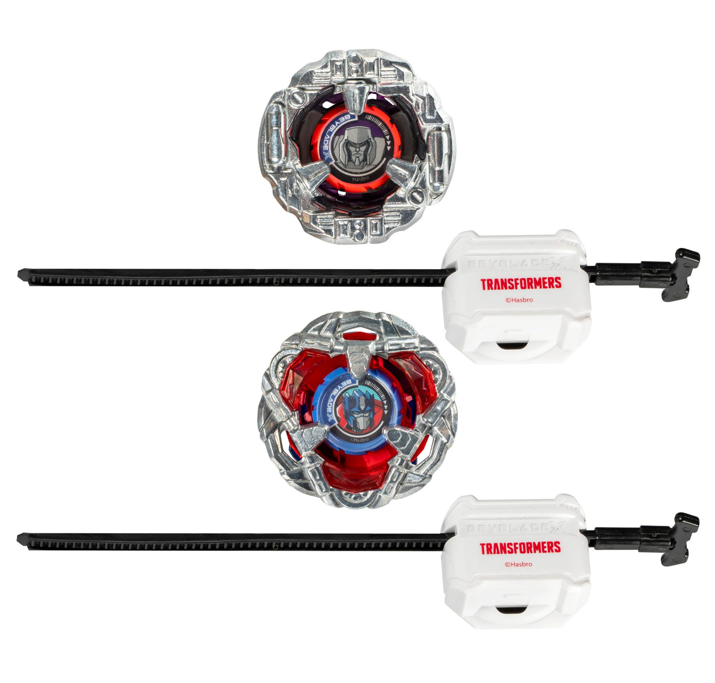 Beyblade X Transformers Collab Optimus Prime 4-60P vs. Megatron 4-80B Multipack Set with 2 Tops & 2 launchers; Battling Top Toys for 8 Year Old Boys & Girls (Amazon Exclusive) BEYBLADE