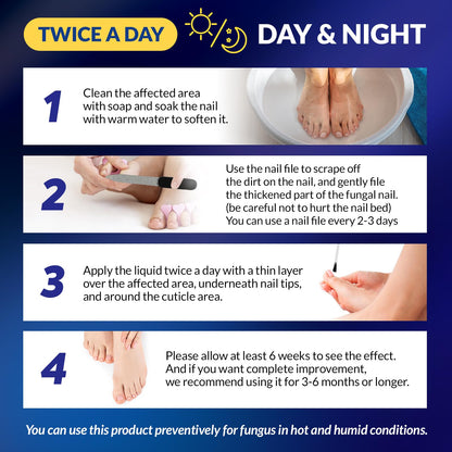 Arflom Toenail Fungus Treatment : 25% Undecylenic Fungal Nail Treatment Extra Strength - Toe and Fingernail with Tea Tree Oil (2pcs, 15ml each) - Available at All In One Marketplace Canada