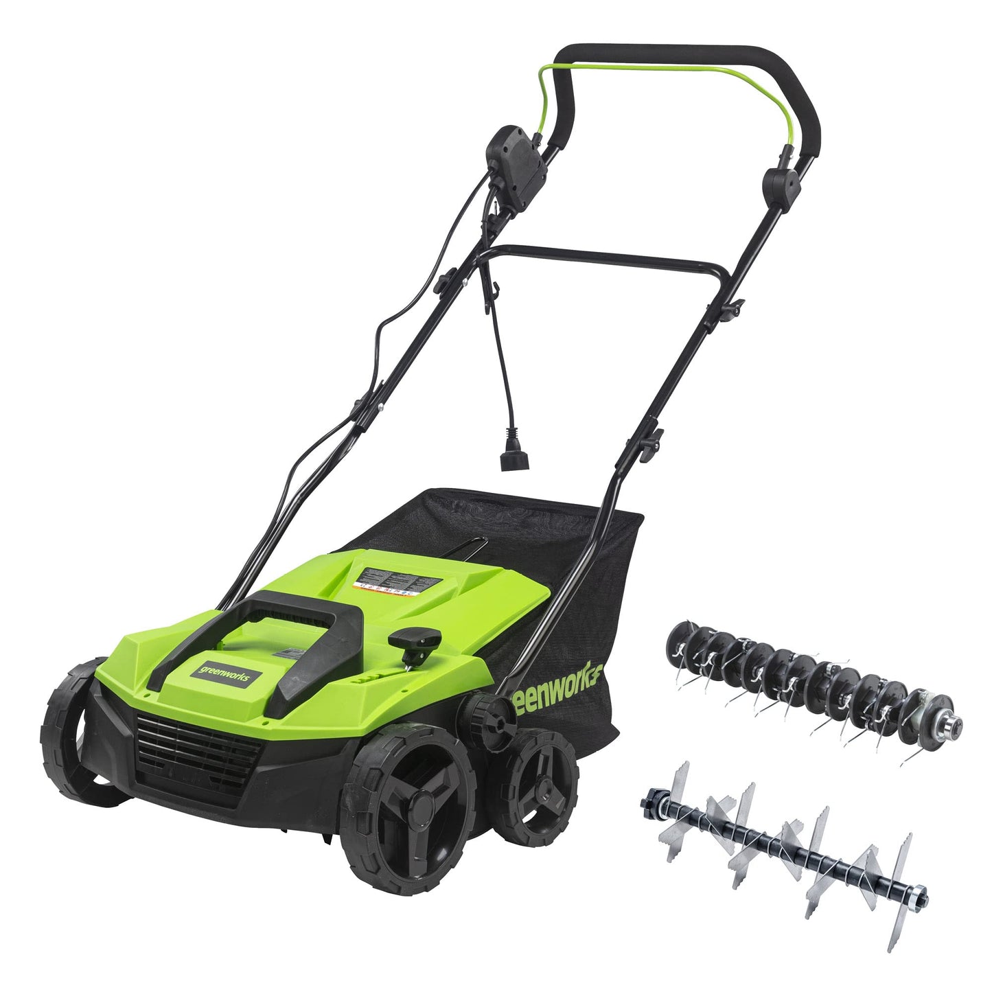 Greenworks 13 Amp 14-Inch Corded Dethatcher/Scarifier, DT13B00 Greenworks