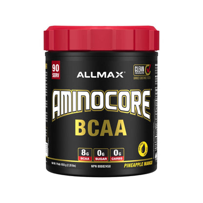 ALLMAX AMINOCORE BCAA Powder, Pineapple Mango, 90 Servings, 1035 g ALLMAX