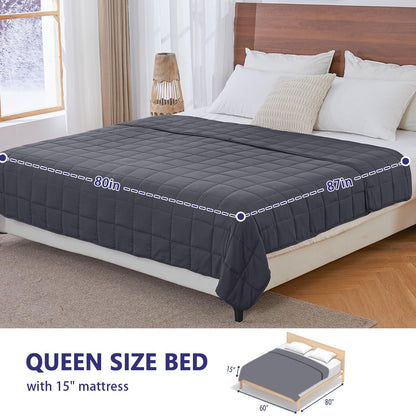 Weighted Blanket for Adults(25lbs,80"×87",Grey) King for 240-260Ibs 🍁 All In One Marketplace Canada