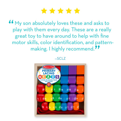 Melissa & Doug Primary Lacing Beads 33-Piece Montessori Toy Set Melissa & Doug