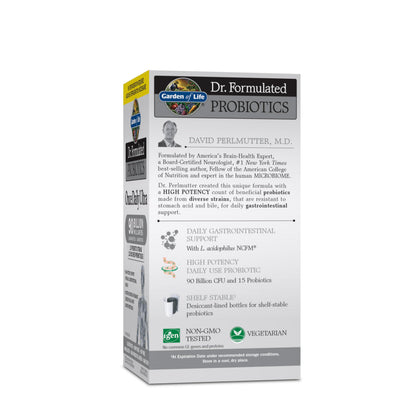 Garden of Life - Dr. Formulated Probiotics Once Daily Ultra | High Potency Support For Gut & Colon Health |90 Billion CFU + 15 Probiotic Strains | Shelf Stable | Gluten Free, Dairy Free, Soy Free
