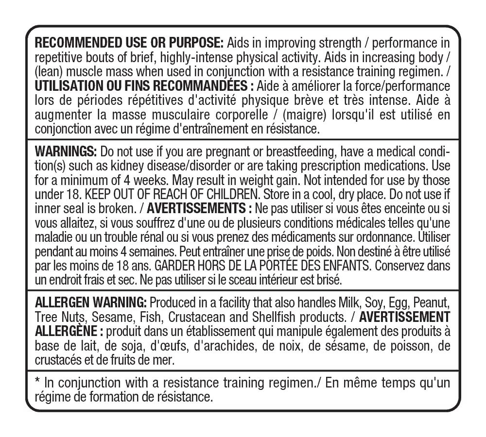 ALLMAX Nutrition - Creatine 3000, Creatine Monohydrate Capsules for Strength and Muscle Recovery, Gluten Free & Fast Absorbing, 3000 mg, 120 Capsules - Available at All In One Marketplace Canada