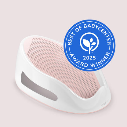 Angelcare Baby Bath Support, Pink, Birth to 6 Months, Made in Canada