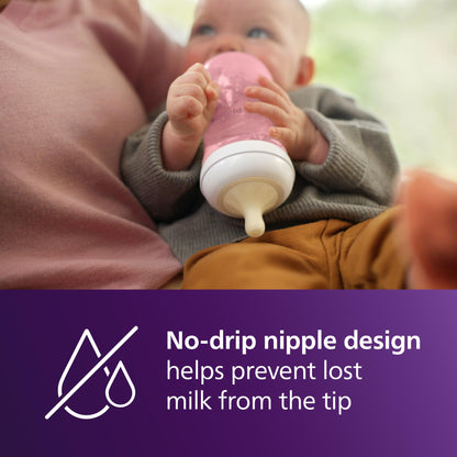 Philips Avent Natural Baby Bottles, Medium Flow, 9 oz, BPA-Free, 3-Pack