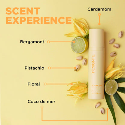 Design.Me BOUNCE.ME Curling Gel Spray | Frizz-Free Curl Defining Gel - Refresh Curls, Waves, Coils | Non-Crunchy, Non-Sticky Formula - Climate Control Styling, 7.77Oz - Available at All In One Marketplace Canada