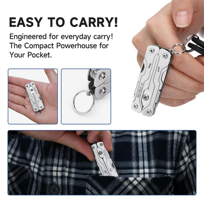NexTool S0 Micro Sailor Scissors,8-in-1 Mini Keychain Multitool (Silver) 🍁 All In One Marketplace Canada