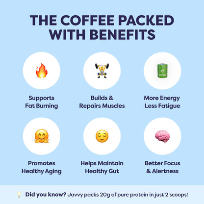 French Vanilla Protein Iced Coffee - Whey Protein & Cold Brew Blend - 100% Natural, 80mg Caffeine, No Added Sugar, 20 Servings