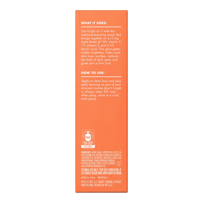 e.l.f. SKIN Bright Icon Vitamin C + E + Ferulic Face Serum, Brightening & Soothing with 15% Vitamin C, Vegan & Cruelty-Free - Available at All In One Marketplace Canada