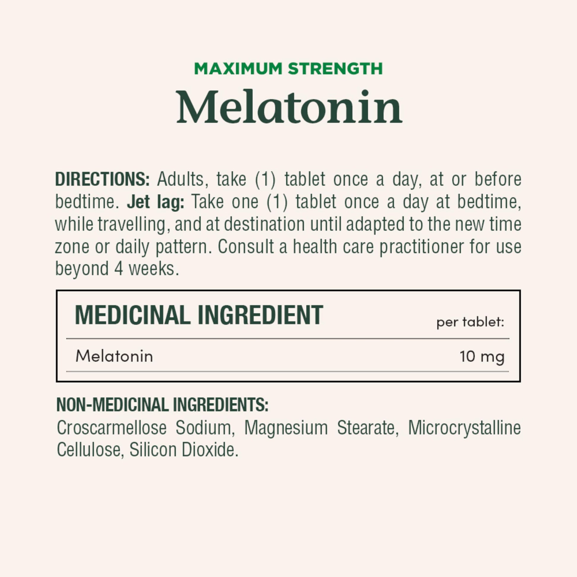NATURE'S BOUNTY Maximum Strength Melatonin, 10 mg, Value Size, Helps Reset Sleep-wake Cycle, Helps Increase Total Sleep Time, Fall Asleep Faster, Fights Jet Lag, 120 Tablets, 44 g - Available at All In One Marketplace Canada
