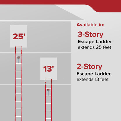 Kidde 468193 Kl-2S Two-Story Fire Escape Ladder with Anti-Slip Rungs, 13-Foot