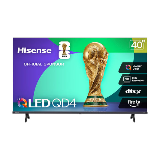 Hisense 40QD4SF - 40" Hi-QLED HD Smart Fire TV, Hi-QLED Color, Dolby Audio, Compatible with Alexa, Full Array LED, Slim Bezel Design (2026 Model)