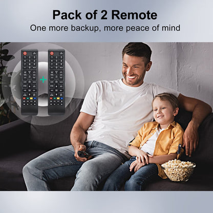 (Pack of 2) Universal Remote for Samsung TV Remote, Replacement for All Samsung Smart TV LED QLED UHD LCD HDTV Frame Curved 4K 8K 3D Series TV