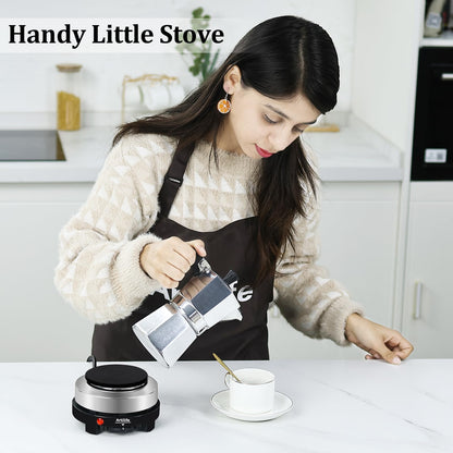 Artilife 500W Small Hot Plate Mini Hot Plate, Christmas Gift, Electric Single Hot Plate,Multi-Function Portable Stove Kitchen Cooktop Electric Heater for Home 110V 🍁 All In One Marketplace Canada