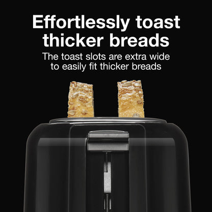 Proctor Silex 2-Slice Extra-Wide Slot Toaster with Cool Wall, Shade Selector, Toast Boost, Auto Shut-Off and Cancel Button, Black, 22215G - Available at All In One Marketplace Canada